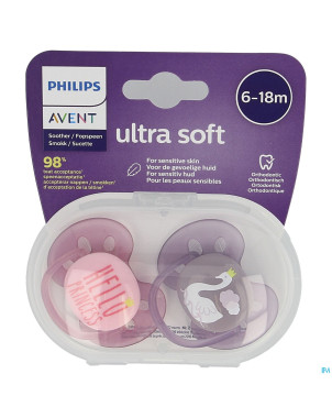Philips avent sucette 6m+ soft girl