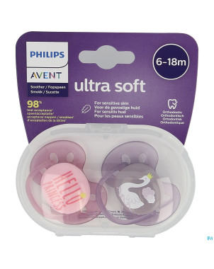 Philips avent sucette 6m+ soft girl