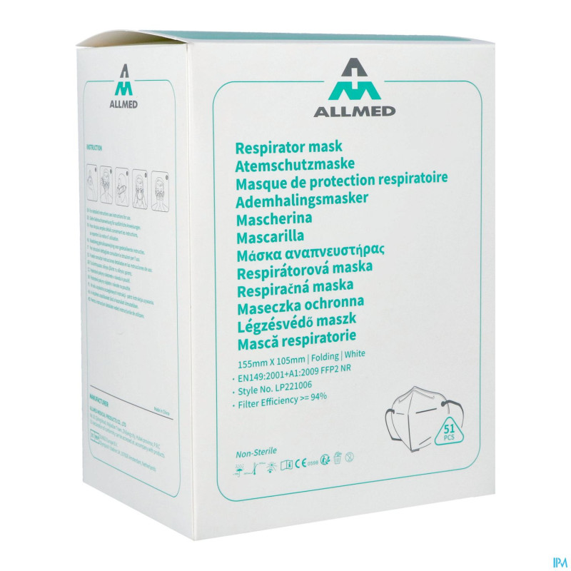 Masque respirateur ffp2 boite 51    9920800