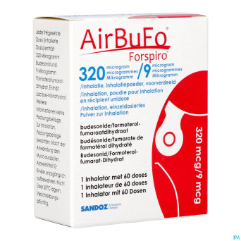 Airbufo forspiro 320mcg/9,0mcg inhal. 1 x 60dose