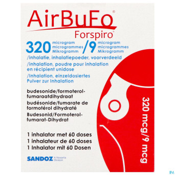 Airbufo forspiro 320mcg/9,0mcg inhal. 1 x 60dose