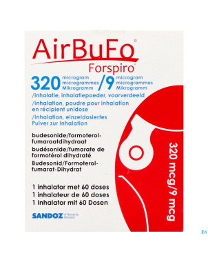 Airbufo forspiro 320mcg/9,0mcg inhal. 1 x 60dose