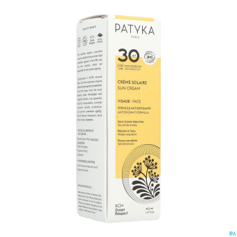 Patyka creme solaire visage ip30 40ml
