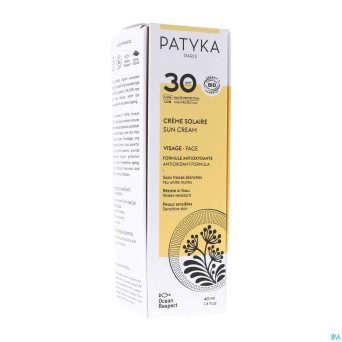 Patyka creme solaire visage ip30 40ml