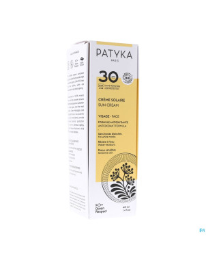 Patyka creme solaire visage ip30 40ml