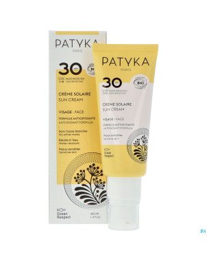 Patyka creme solaire visage ip30 40ml