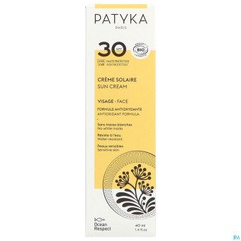Patyka creme solaire visage ip30 40ml