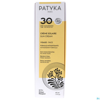 Patyka creme solaire visage ip30 40ml
