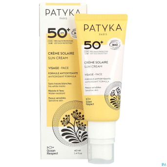 Patyka creme solaire visage ip50 40ml