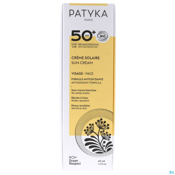 Patyka creme solaire visage ip50 40ml