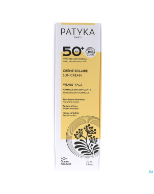 Patyka creme solaire visage ip50 40ml