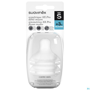Suavinex teats teat silic. round medium flow 2