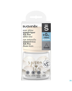 Suavinex spread joy bottle silic.s flow150ml haert
