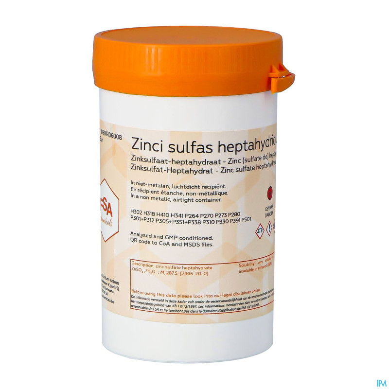 Zinc sulfate heptahydrate  250g magis