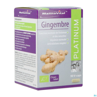 Mannavital gingembre platinum v-caps 90