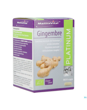 Mannavital gingembre platinum v-caps 90