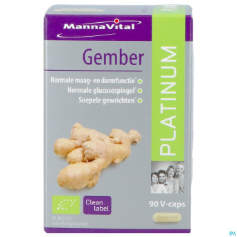 Mannavital gingembre platinum v-caps 90