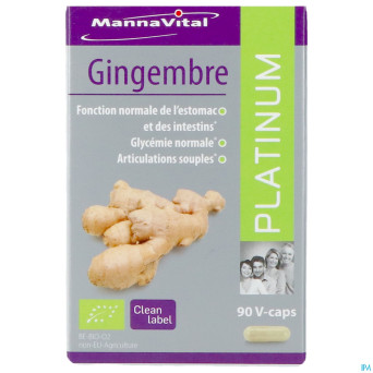 Mannavital gingembre platinum v-caps 90