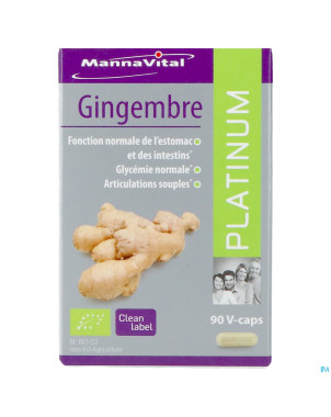 Mannavital gingembre platinum v-caps 90