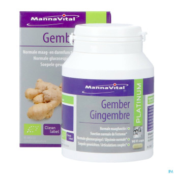 Mannavital gingembre platinum v-caps 90