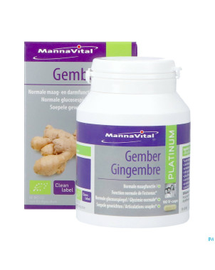 Mannavital gingembre platinum v-caps 90