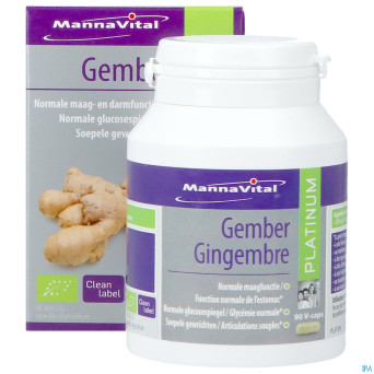 Mannavital gingembre platinum v-caps 90