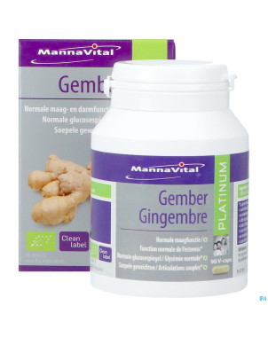 Mannavital gingembre platinum v-caps 90