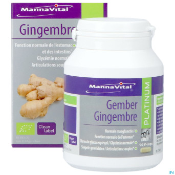 Mannavital gingembre platinum v-caps 90