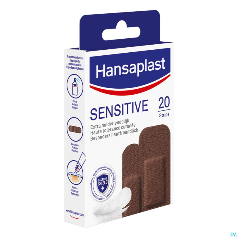 Hansaplast pansements sensitive dark 20