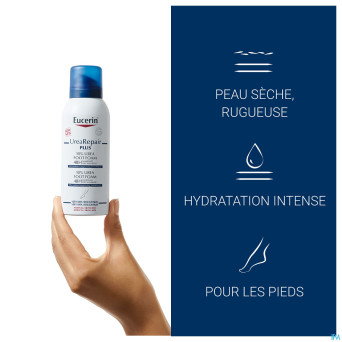 Eucerin urearepair plus mousse pieds 10%uree 150ml