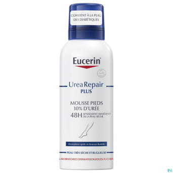 Eucerin urearepair plus mousse pieds 10%uree 150ml