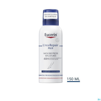 Eucerin urearepair plus mousse pieds 10%uree 150ml