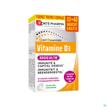 Vitamine d3 3000 forte pharma    caps 120