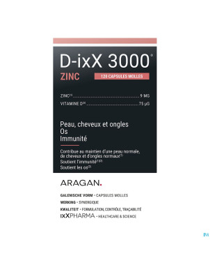 D-ixx 3000 zinc    softcaps 120