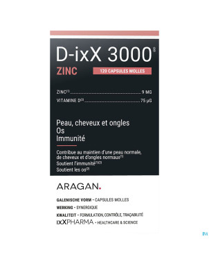 D-ixx 3000 zinc    softcaps 120
