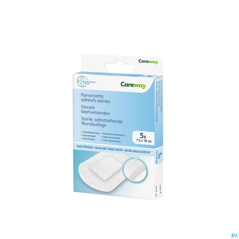 Careway pansements steriles 7,5cmx10cm    5