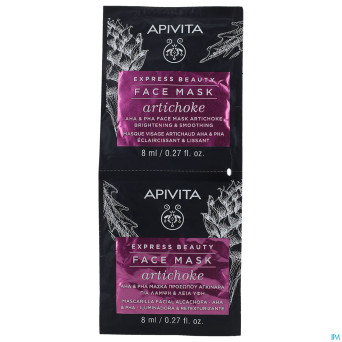 Apivita expr.beauty aha pha face mask artich.2x8ml