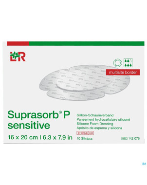 Suprasorb p sensitive b multisite 16x20cm10 142076