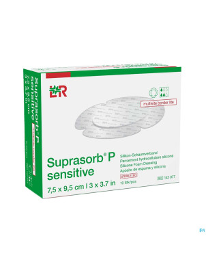 Suprasorb p sensitive b lite   7,5x9,5cm 10 142077