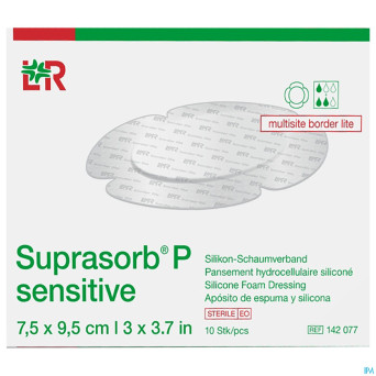 Suprasorb p sensitive b lite   7,5x9,5cm 10 142077