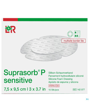 Suprasorb p sensitive b lite   7,5x9,5cm 10 142077