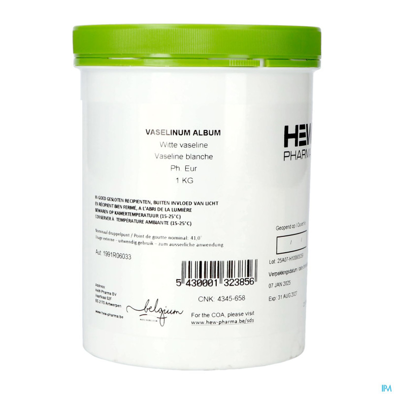 Vaseline blanche 1kg    hew pharma