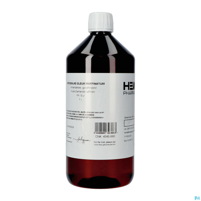 Huile amande douce raffinee 1l    hew pharma