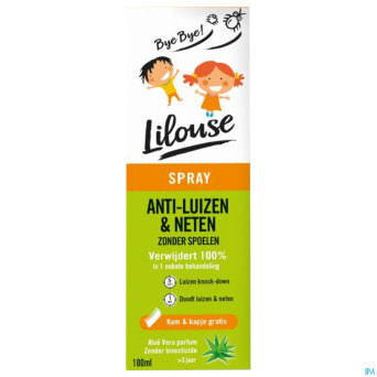 Lilouse spray a/poux lentes s/rinc.    100ml