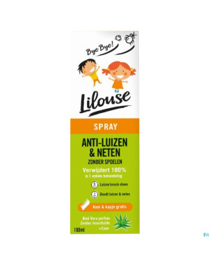 Lilouse spray a/poux lentes s/rinc.    100ml