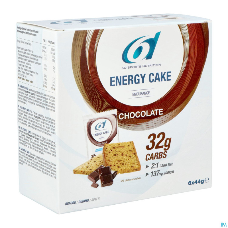 6d energy cake chocolate    6x44g