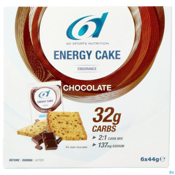 6d energy cake chocolate    6x44g