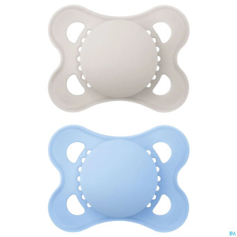 Mam sucette elements plaine silicones 0-6m garcon