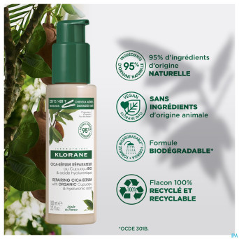 Klorane capil. cica serum reparateur cupuacu 100ml