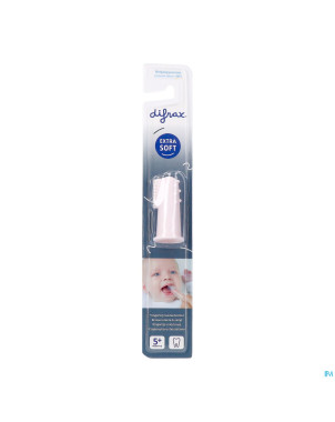 Difrax brosse dents bouts doigts silicone rose